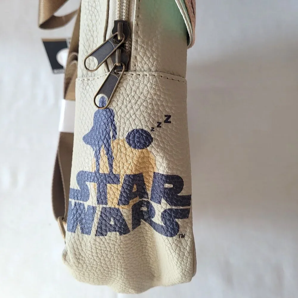 NWT Star Wars Mandalorian Grogu Mini Backpack Baby Yoda Faux Fur Cosplay Bag